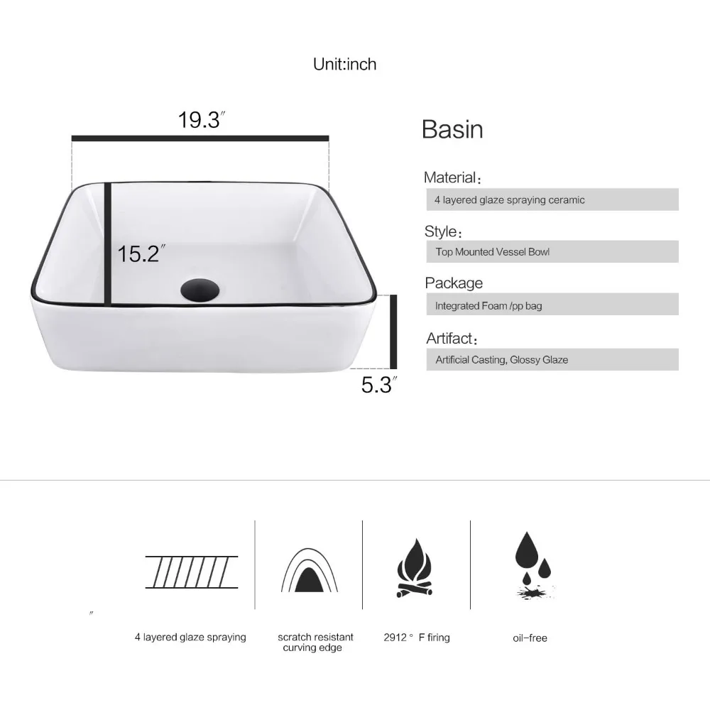 28 inch Natural Color Bathroom Vanity, Modern Fixture Standing Pedestal Cabinet with White Ceramic Sink 5
