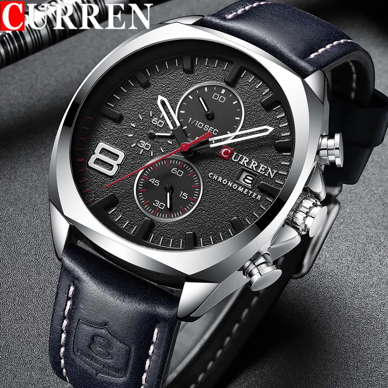 CURREN Orologio al quarzo sottile di marca di moda Orologi da polso semplici con colori personalizzati Quadrante impermeabile da 38 mm  1511