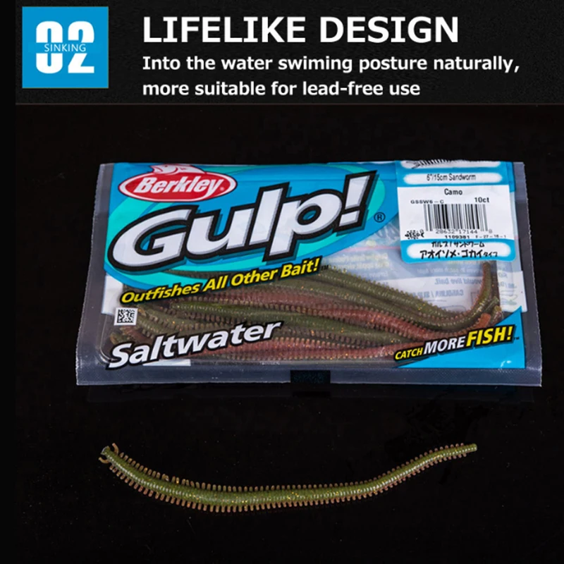 Berkley Gulp Soft Worm Bait 3