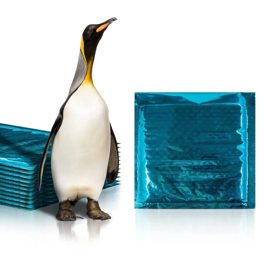 Teal Metallic Bubble Mailers Waterproof Padded Envelopes