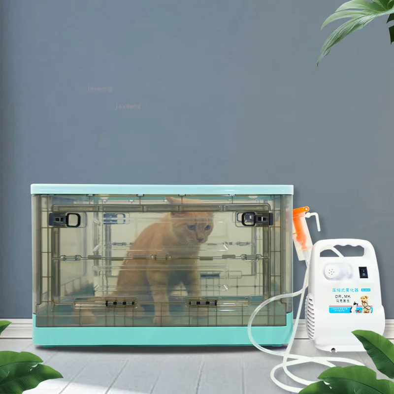 

Large Capacity Plastic Pet Care Room Foldable Dogs Atomization Box Anti-scratch Cats Oxygen Inhalation Cage Pets Home Drying Box