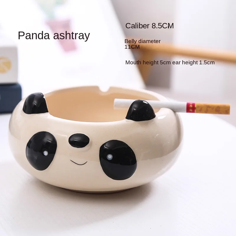 Ashtray ceramic ashtray creative cute personality cartoon small animal home living room bedroom office ashtray ceramic ashtray