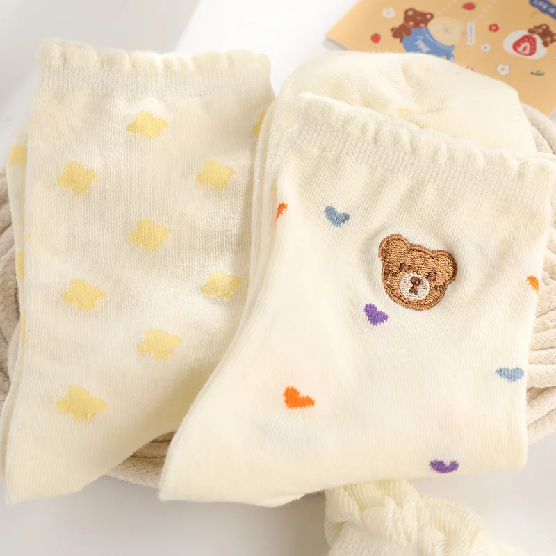 ★韓国人気★MISU A BARBE★FURRY ANKLE SOCKS Tan Ankle Socks|japanese Cotton Middle Tube Socks For Women