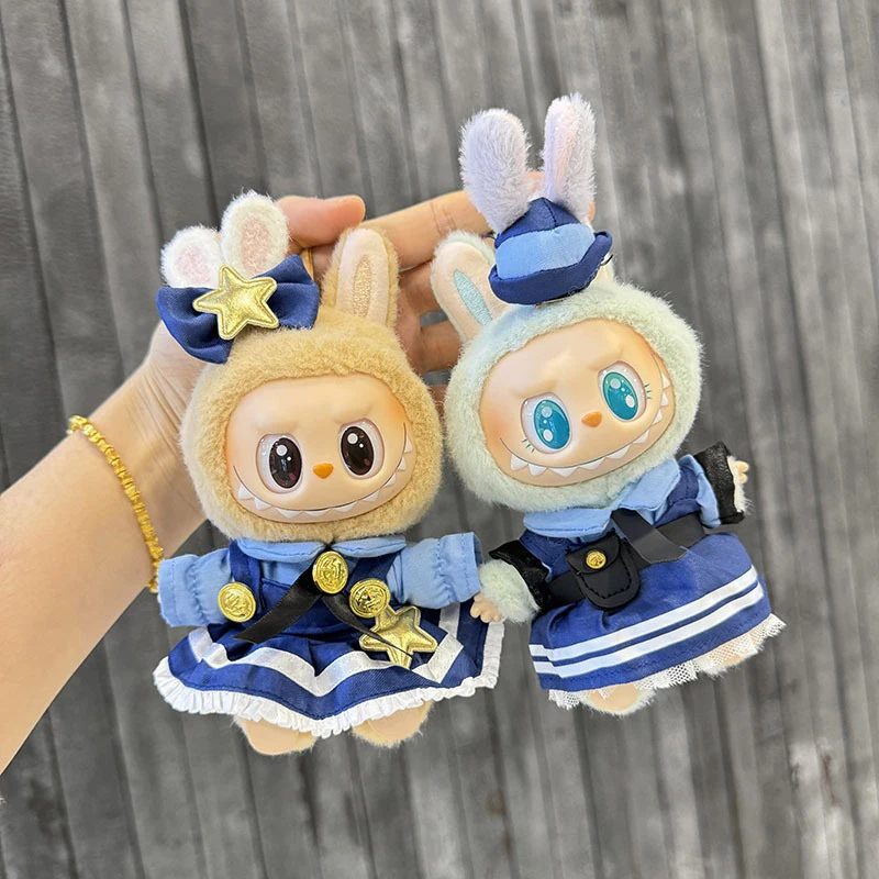 Doll Clothes Mini Plush Doll Accessories For 17cm Labubu Idol V1 V2 Christmas Dress Up Set