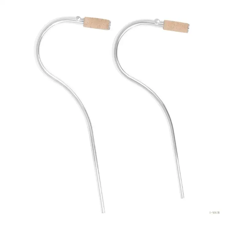 

M5TC 2Pcs Professional Silver Plated Bassoon Copper Mouthpiece 24cm/23.5cm with Cork