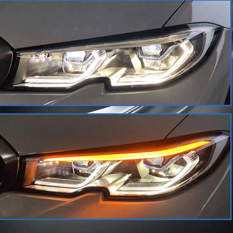 Cache Phare Avant En Verre/PVC Pour BMW Série 3 G20 G28 (2019-2021) - Protection Transparente, Côté Gauche