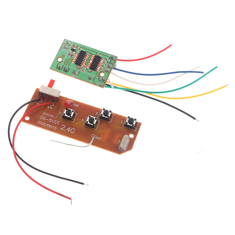 Scheda ricevitore trasmettitore PCB circuito telecomando 2.4G 4CH RC 27 MHz con antenna radio per camion auto RC - immagine 5