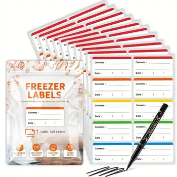 100/400 pezzi Etichette colorate per frigorifero Etichette per alimenti Etichette adesive per contenitori alimentari