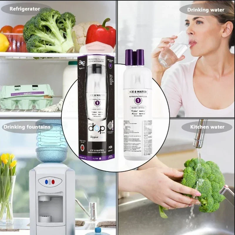 Water Filter Accessories Replacement 1pcs 5pcs Replace Refrigerator Water Filter EDR1RXD1 W10295370A 9081 Drop Filter 1