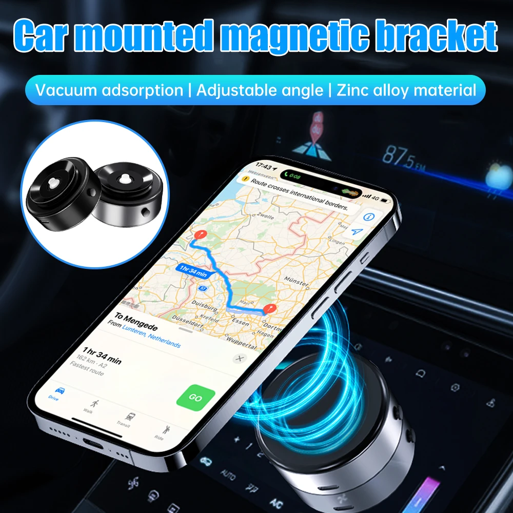 Support Magnétique Pour Téléphone Avec Ventouse - Rotation 360° - Universel Pour Voiture, Bureau, Maison