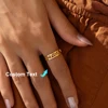 Customized Name Rings for Women Men Personalized Stainless Steel Name Ring Handmade Engagement Couple Ring Custom Jewelry Gifts