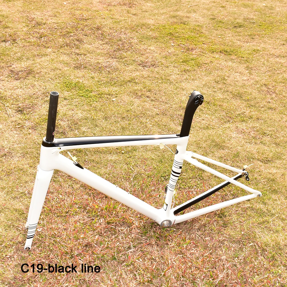 カーボンロードバイクフレーム、DIYカラーデザイン、パール