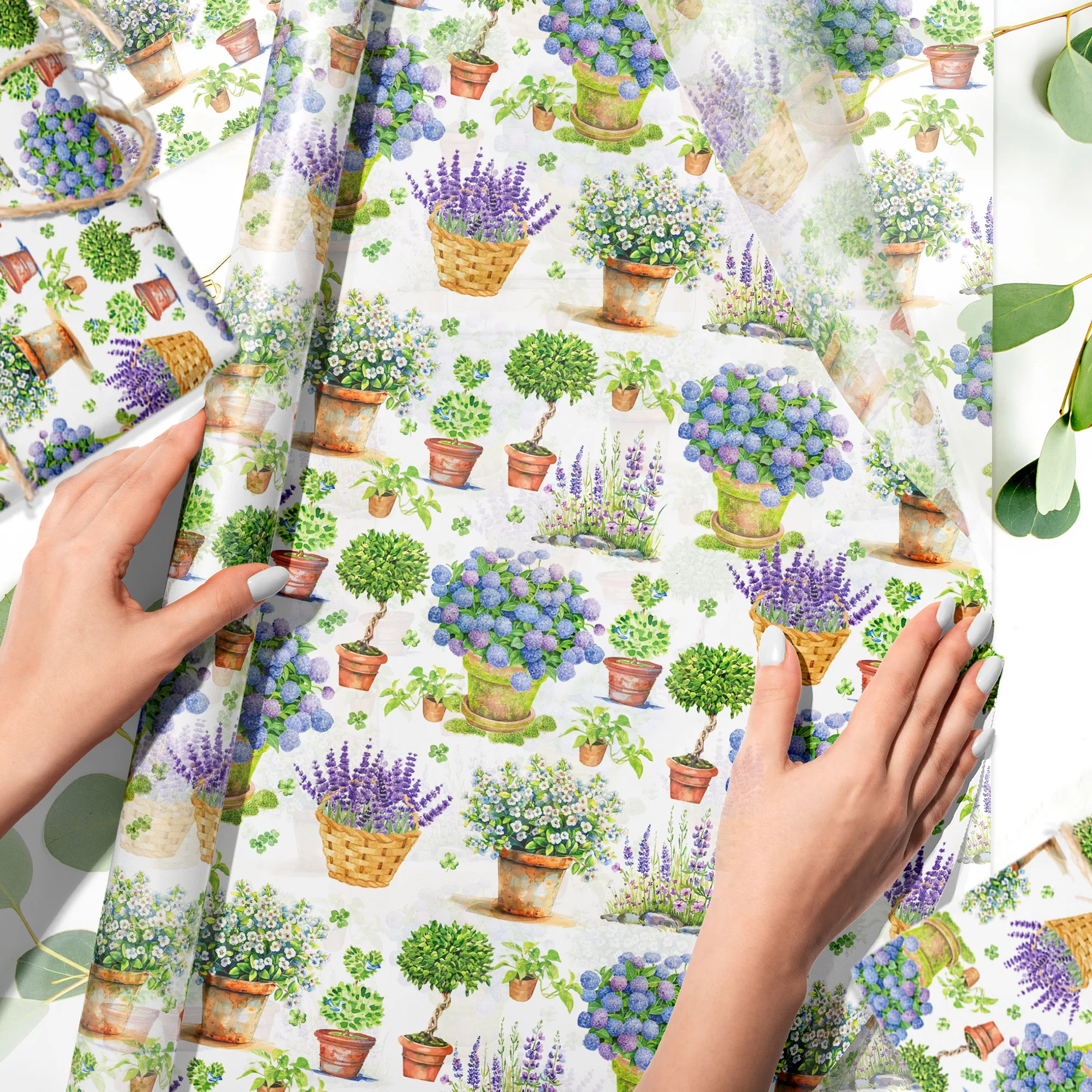 20/50 Stück Frühlings-Blumen-Seidenpapier, florales Schneebirnenpapier, Geschenkpapier, Geschenkverpackung für Geburtstagsfeiern – Detail 10