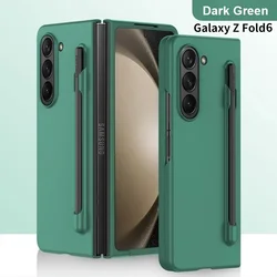Luxury Shockproof Case with Pen Slot and Protection - 2-Piece Set for Samsung Z Fold 5 (Dark Green)