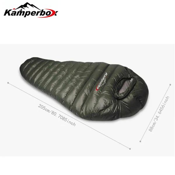 Kamperbox 户外露营羽绒睡袋 冬季保暖睡袋 露营防水睡袋-10