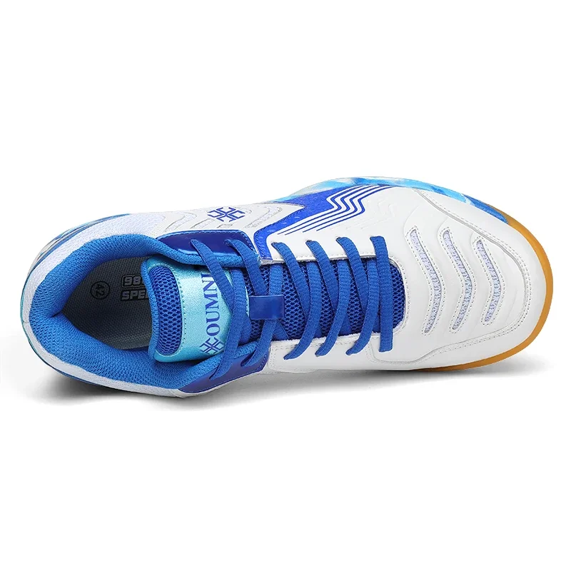 2025 New Professional Table Tennis Shoes Men Women Anti Slip Badmintons for Couples Blue Red Light Weight Badminton Sneakers 3