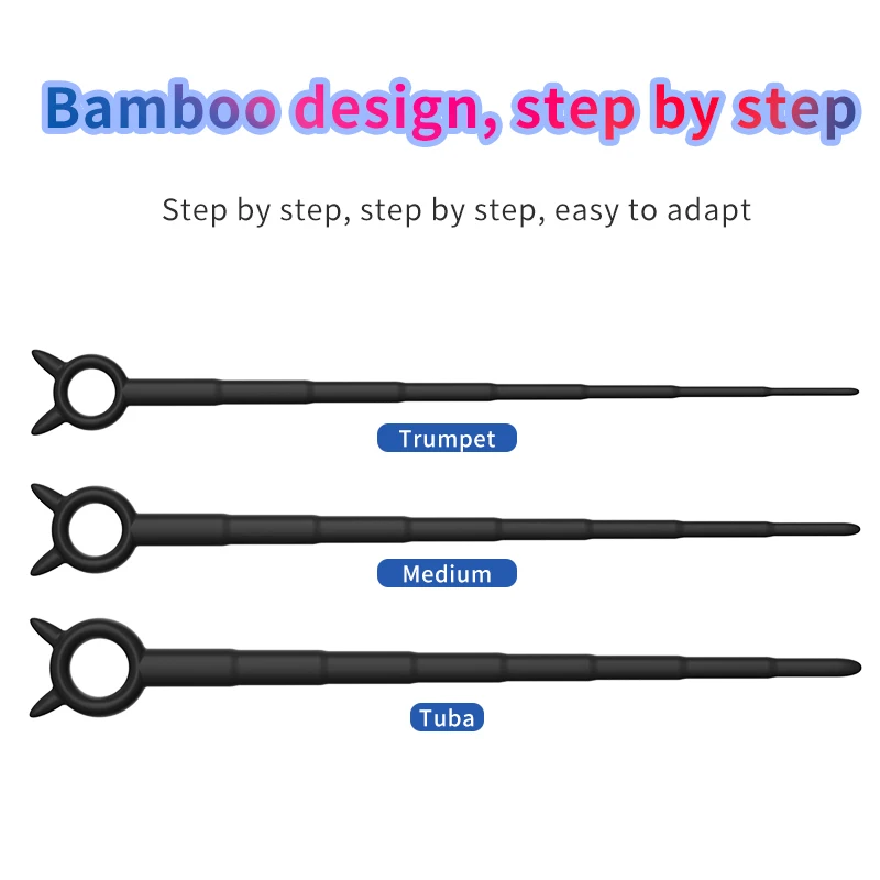 Men Urethral Silicone Plug Trainer Dilator Sounds Catheter Stretching Tube Extra Long Horse Eye Irritation Inserts Penis Sex Toy