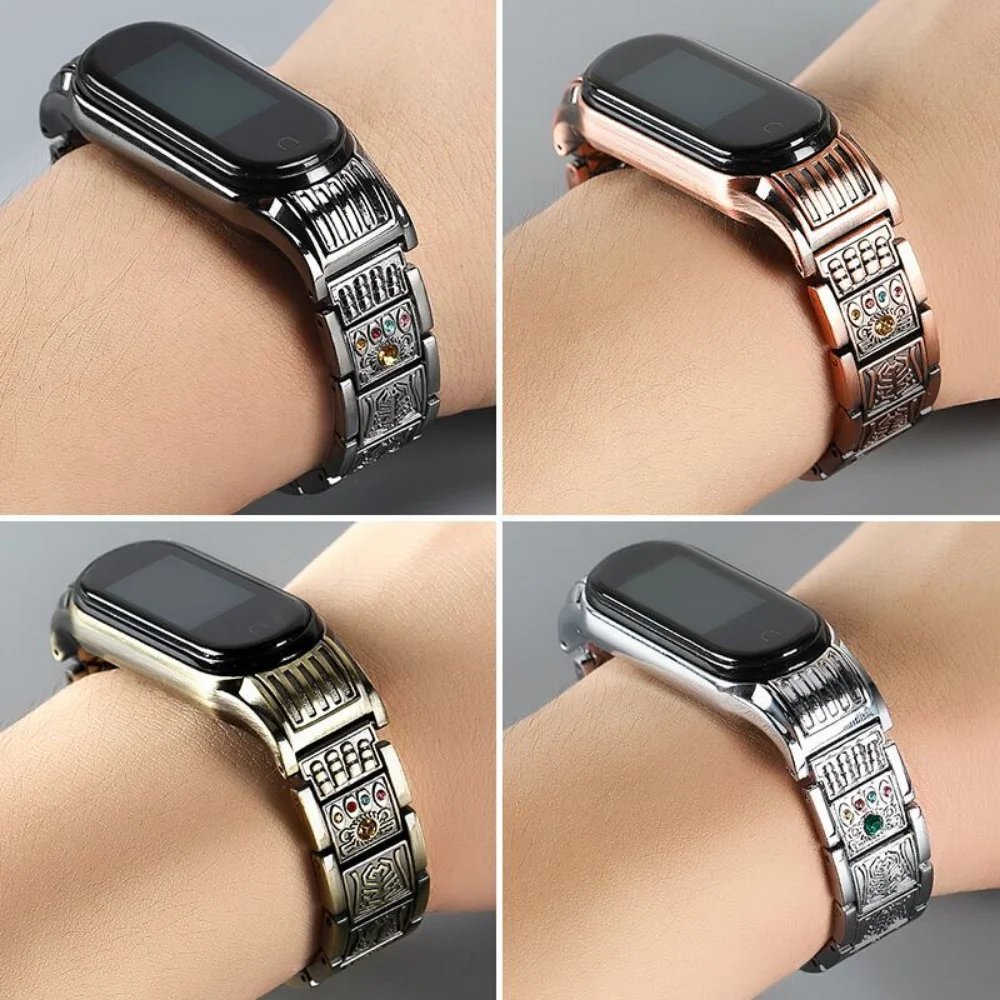 Metal Strap For Xiaomi Mi Band 6 5 4 3 Bracelet Smartwatch Replaceable Wristband for Mi Band 6 5 Strap Mi Band 4 3 Bracelet Belt