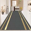 Luxury Gold Long Corridor Carpet European Style Hall Runner Carpets Stairway Rug Non-slip Washable Aisle Floor Mat Customizable 3