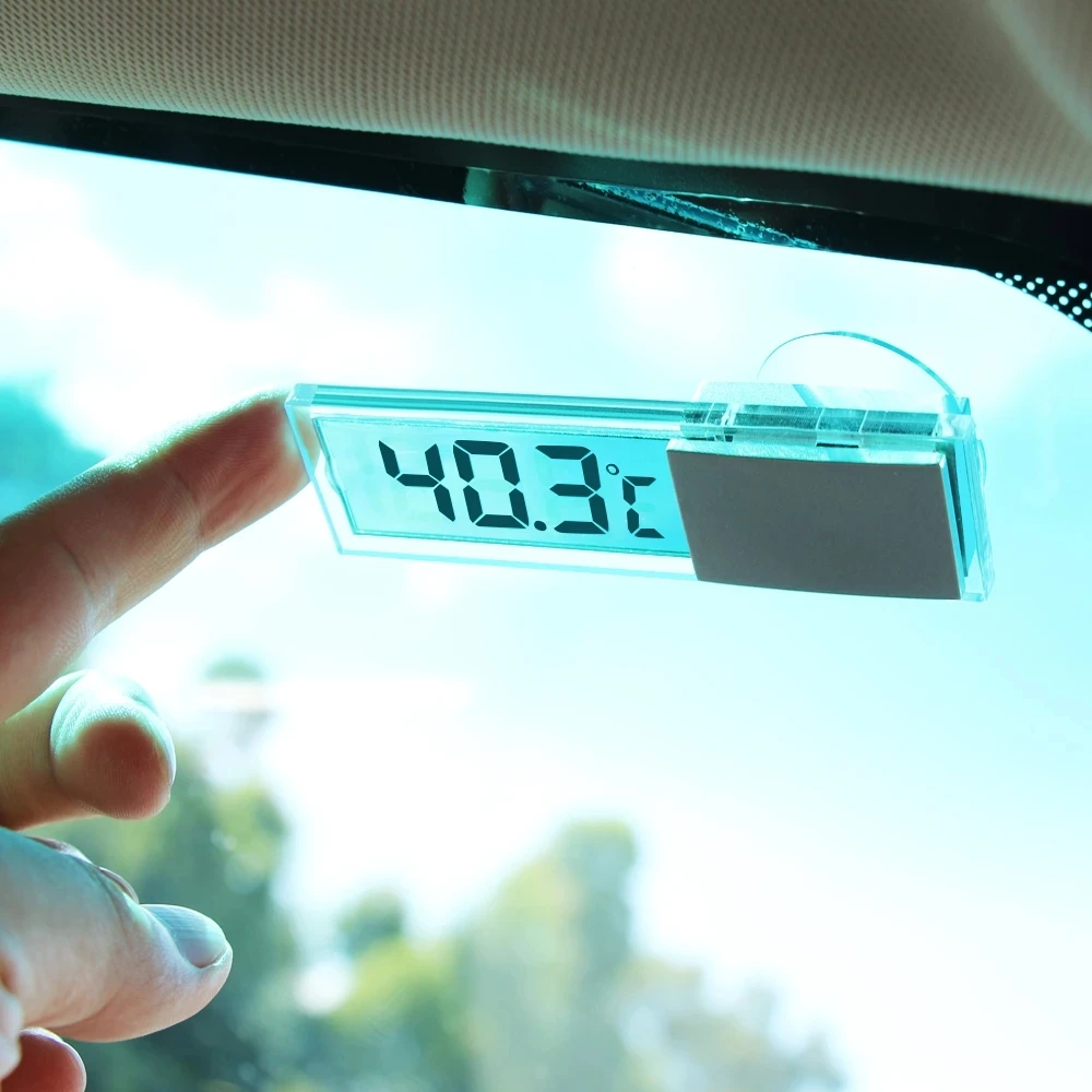 Mini décoration pour voiture horloge thermomètre e – Grandado