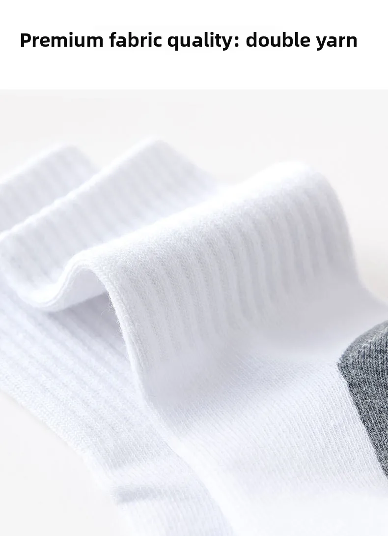 5 Paar weiche Baumwoll-Kindersocken, reinweiße Sportsocken mit mittlerer Wade für Jungen und Mädchen, Kleinkinder, Studentensocken – Detail 8