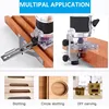 800W Electric Wood Router Woodworking Electric Trimmer Wood Milling Machine Power Carpentry Tools With 6.35mm Milling Cutter 6