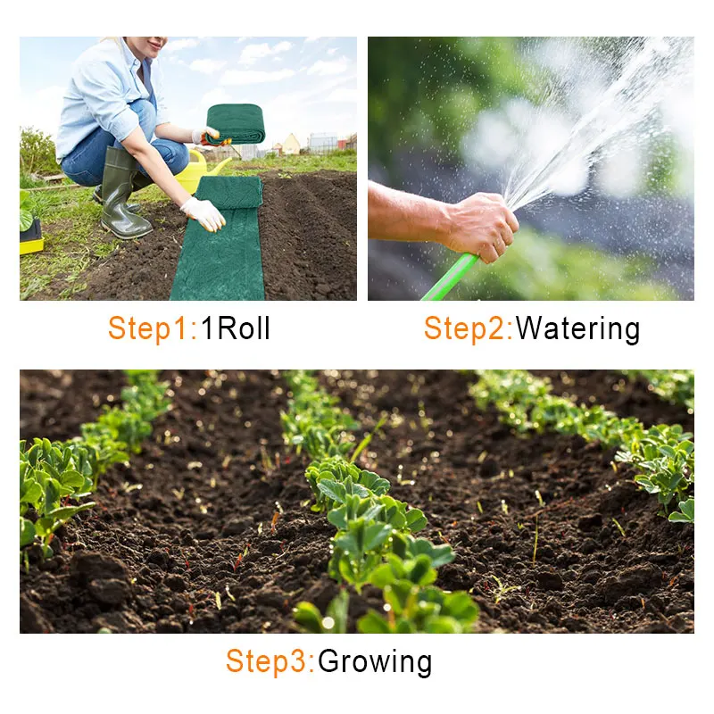 Biodegradable Plant Seeds Grass Seed Growth Mat Garden Greenhouse Vegetable Planting Fertilizer Mat Moisturizing Germination Pad artificial grass mats