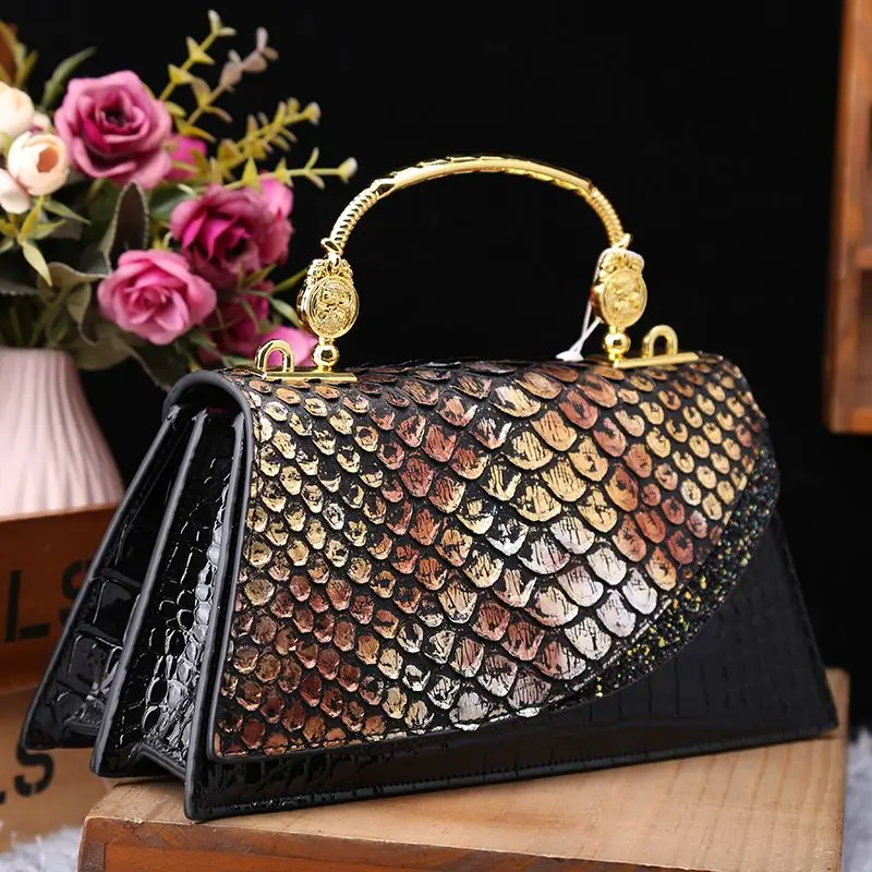 

Luxury Snake Pattern Women Handbags Genuine Leather Ladies Handbags Fashion Flap Shoulder Crossbody Bags New 2023
