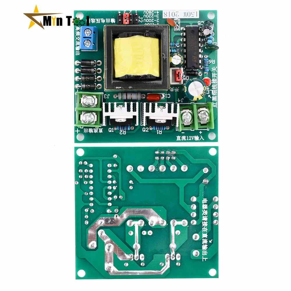 Inversor dc 12v a 110v 220v 280v 150w Dc-ac Módulo Conversor Inverso Módulo de Reforço Regulador de Potência de Tensão Fonte de Alimentação