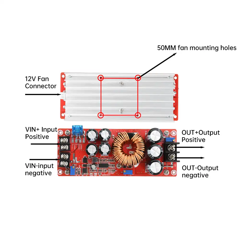 1500W 30A DC-DC Step Up Voltaj Yükseltici Boost Converter Regülatör(10-60V 1500W 30A DC-DC Step Up Voltaj Yükseltici Boost Converter Regülatör(10-60V