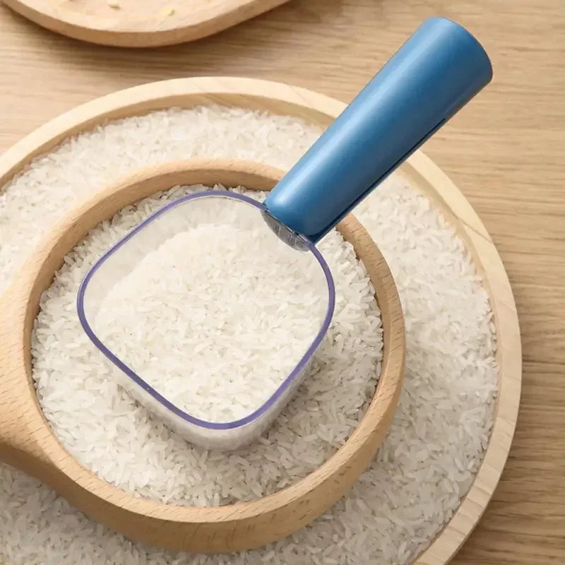 New Long Handle Measuring Spoon With Clip Cute Scoop Rice Digging Flour Digging Rice Baking Pet Feeding Dog Cat Food