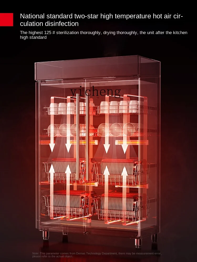 Tqh Double Door Disinfection Cabinet Commercial Vertical Large Canteen School Plate High Temperature Hot Air Circulation 2