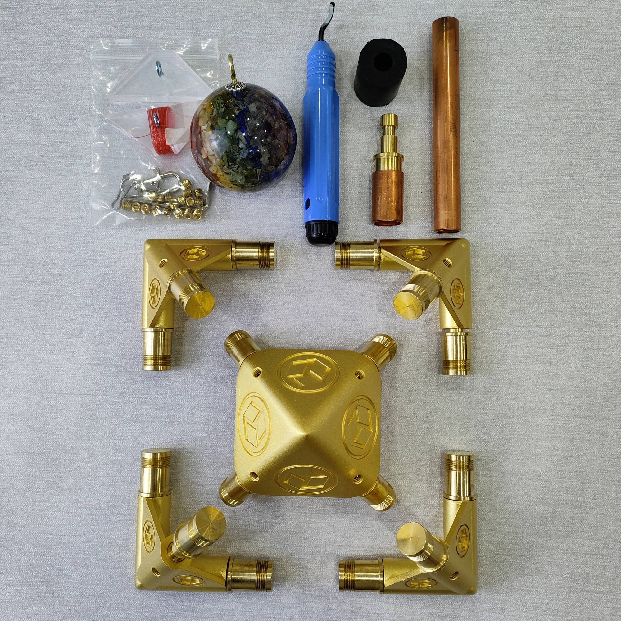28-Millimeter Outer Diameter Giza Copper Meditation Pyramid Kit