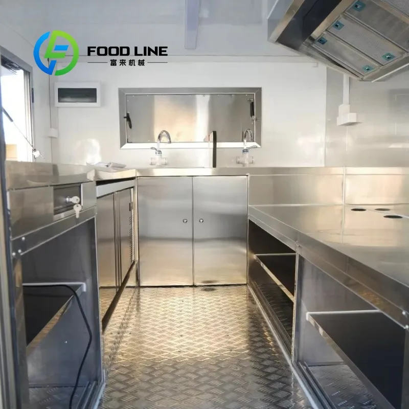 Mobile Bar Concessione Camion alimentare con attrezzature da cucina complete per Hotdog BBQ Pizza Catering Stand personalizzato - immagine 6