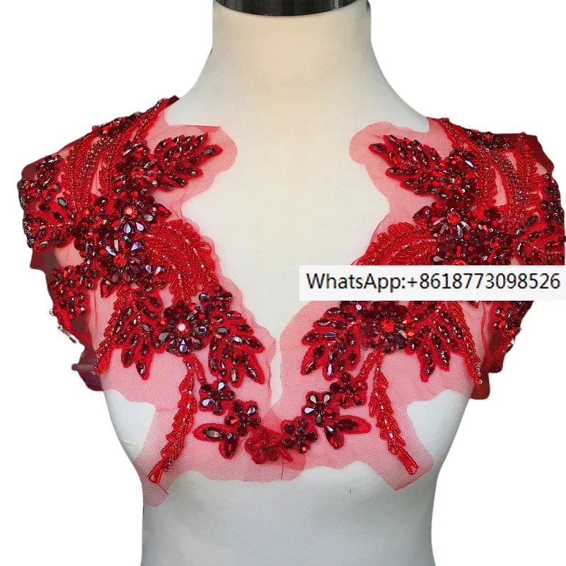 red-embroidery-glass-drill-nail-beads-symmetrical-large-flower-pieces-diy-dress-stage-performance-suit-hand-sewn