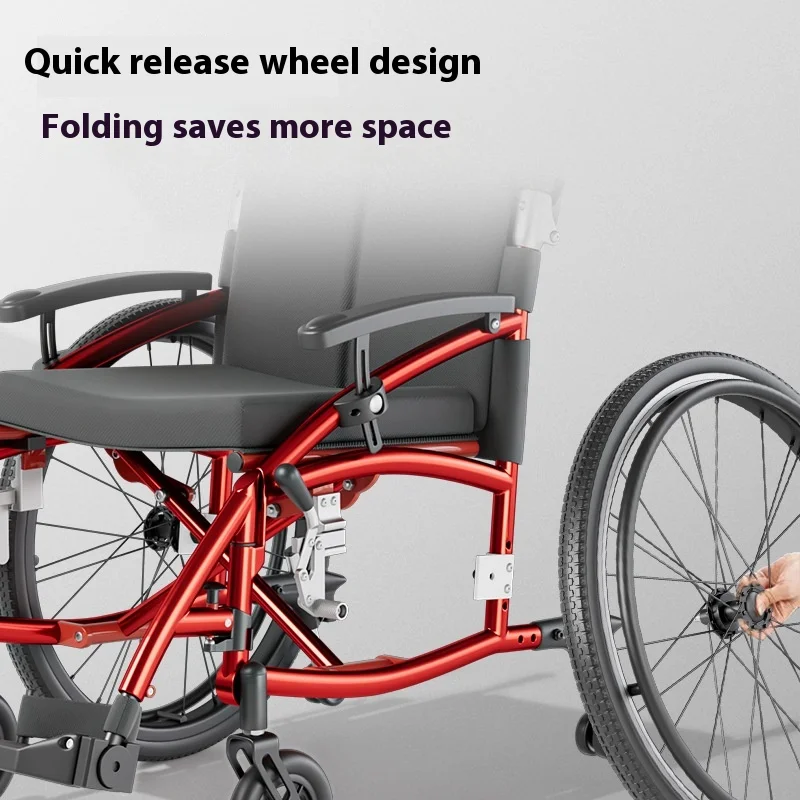 Sports and leisure wheelchair quick-release aluminum alloy ultra-light elderly foldable walker trolley height adjustable