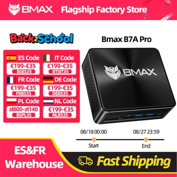 BMAX B7A Pro Mini Pc AMD Ryzen 5 7430U Processore AMD Radeon Grafica 16 GB di RAM 512 GB SSD Windows 11 USB HDMI Tipo-C mini pc 1