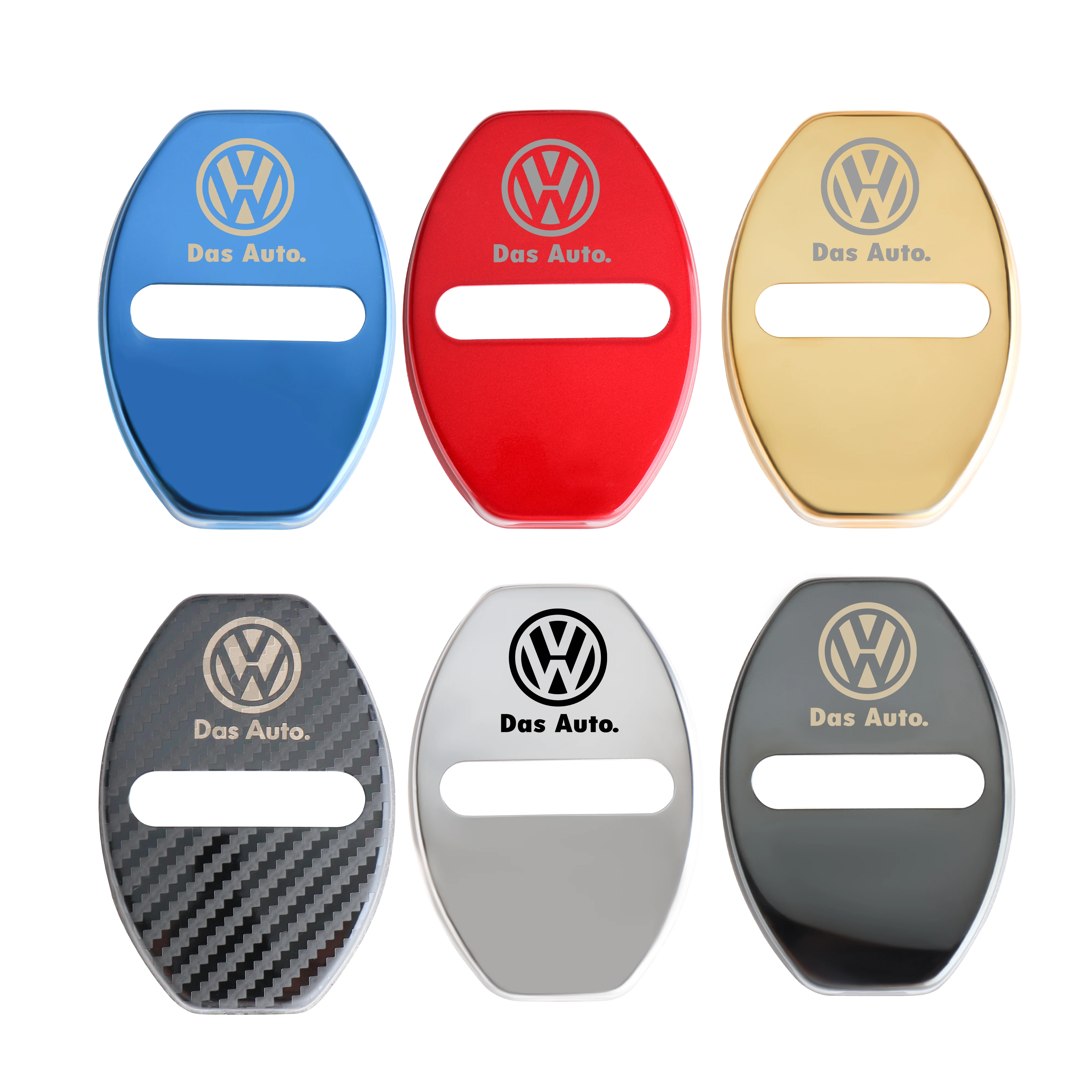 4 Stuks Metalen Auto Slot Embleem Cover Sticker Accessoires Voor Volkswagen Golf 4 5 7 B6 Jetta Polo Caddy Gti Bora Mk7 Kever Passat