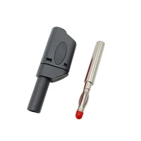 20Pcs/10Pairs 4mm Male Retractable Sheath Stackable Banana Plug Wire Solder Connector Red Black 6