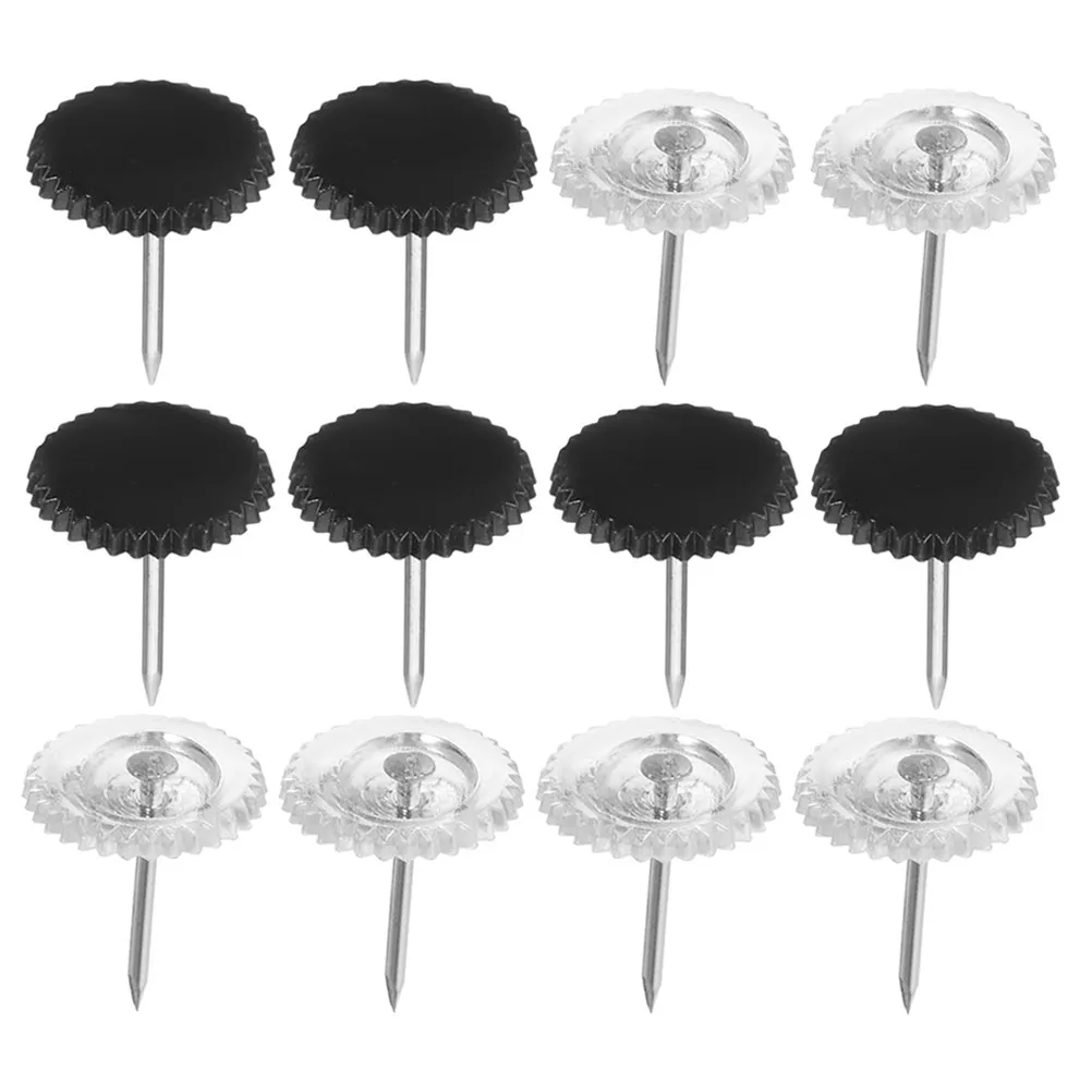 200Pcs 투명 압정핀 사무실 게시판용 세련된 플랫 탑 압정핀 사진 디스플레이 지도 핀 게시판