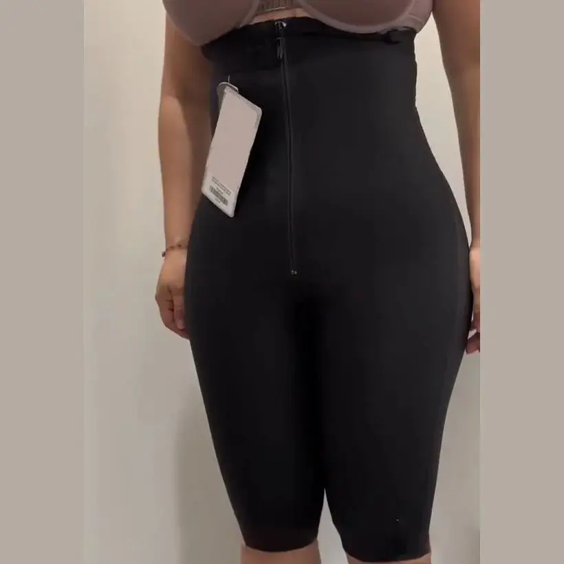 

Fajas High Compression Waist Trainer Body Shaper Slimming Shapewear Abdomen Control Butt Lifter Front Zipper Bodysuit