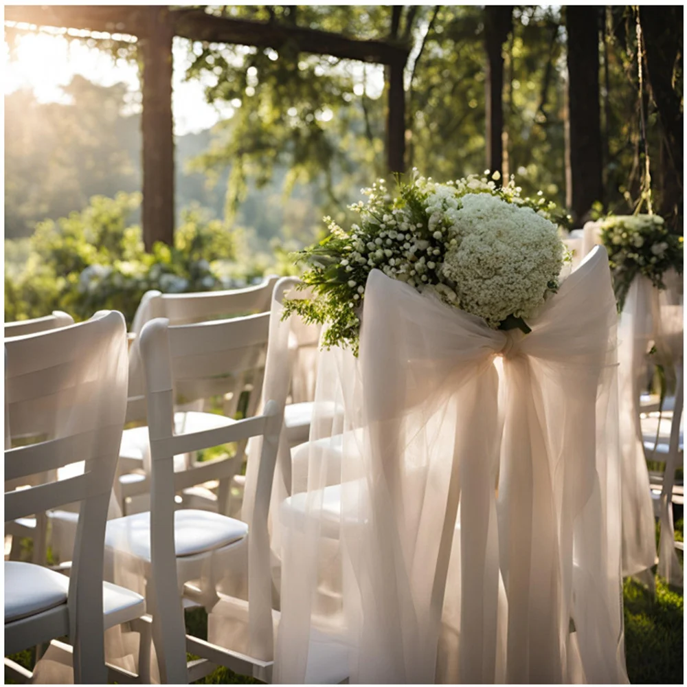 1–10M Sheer Wedding Tulle Backdrop Curtains for Party & Photography 4