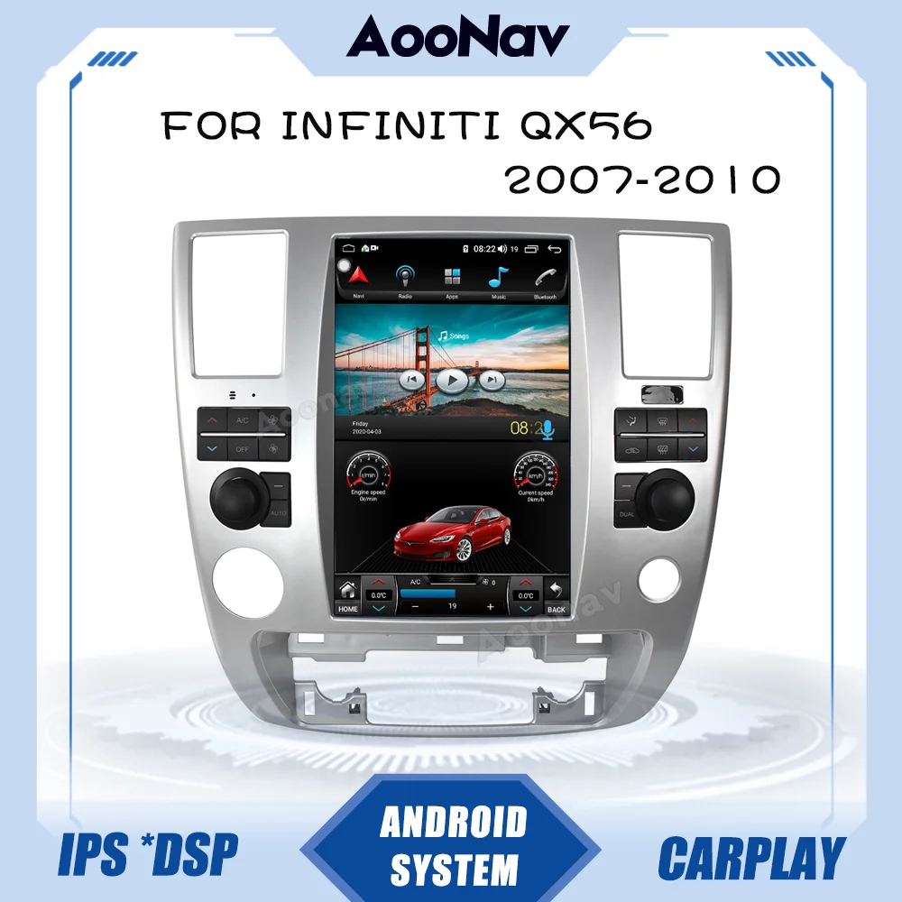 

8 Core Car Android Player For Infiniti QX56 2007 2008 2009 2010 Stereo Touch Screen 128G Multimedia Wireless Carplay Head Unit