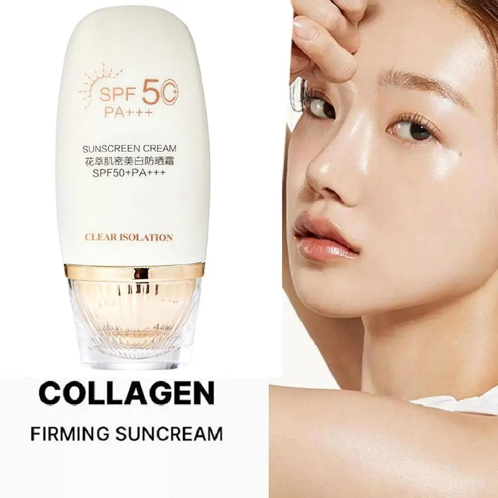 Whitening Essence Sunscreen SPF50+ Brightening UV Protection Face Cream Moisturizing Lightweight Non-Greasy