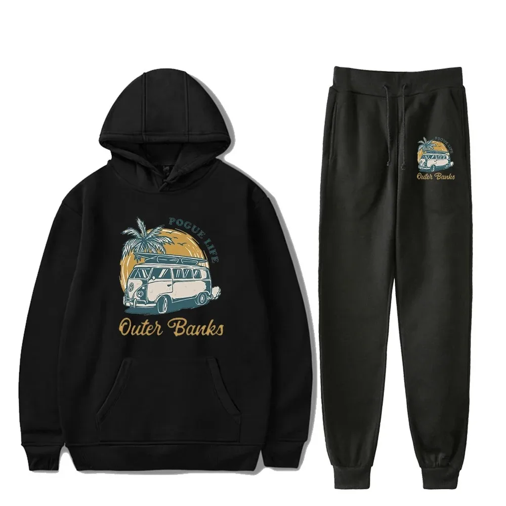 

Outer Banks Merch OBX Série de TV Hoodie Jogger Pants Two Piece Set Moletons + Sweatpants 2024 Ternos das Mulheres Dos Homens