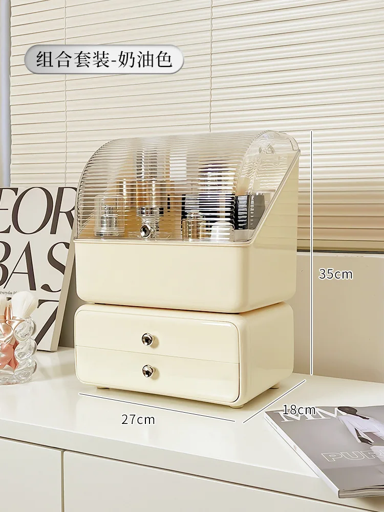  Abiudeng Makeup Desk Organizer with Drawers,Small
