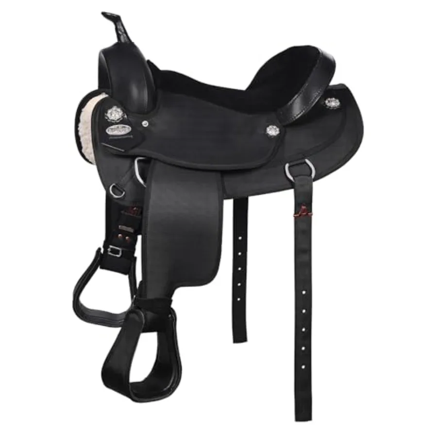 Trail Pleasure Western Horse Saddle for Horses Cordura Synthetic Material Brown Lightweight and Durable Design