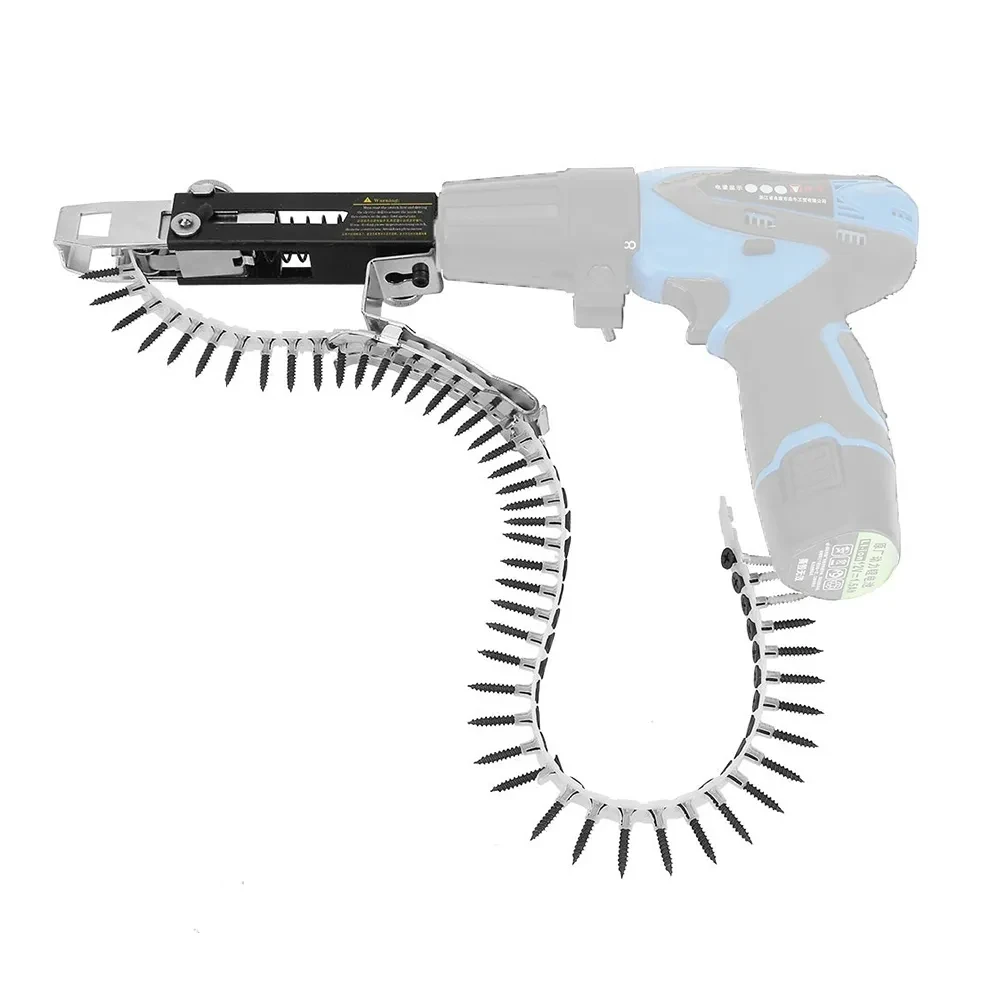 Automatic Screwdriver Chain Nail Gun Adapter Electric Drill Nozzle Woodwork Screw Drive Auto Feed