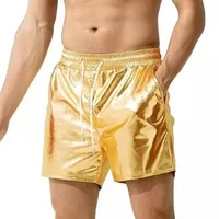 Wet Look Shorts Shorts Bodybuilding Casual Faux Leather Fitness Four Seasons GYM Men Mens Regular Comfy Fashion 2