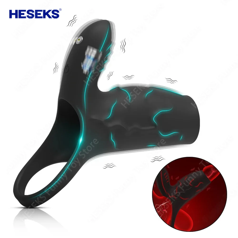 HESEKS Vibrierender Penisring, Penis-Extender, G-Punkt, Stimulation der Klitoris, verzögerte Ejakulation, Penisring-Vibrator für Männer, Paare 1